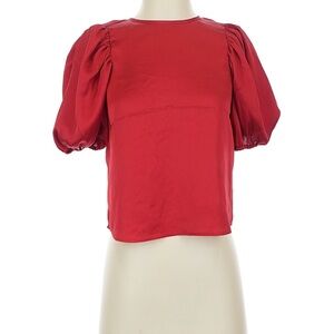 Express Red Puff Sleeve Blouse
